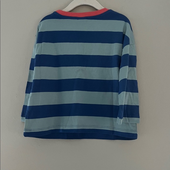 Hanna Andersson Striped Long Sleeve Boxy Tee 4 - Picture 3 of 3